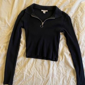 Topshop crop top (navy)